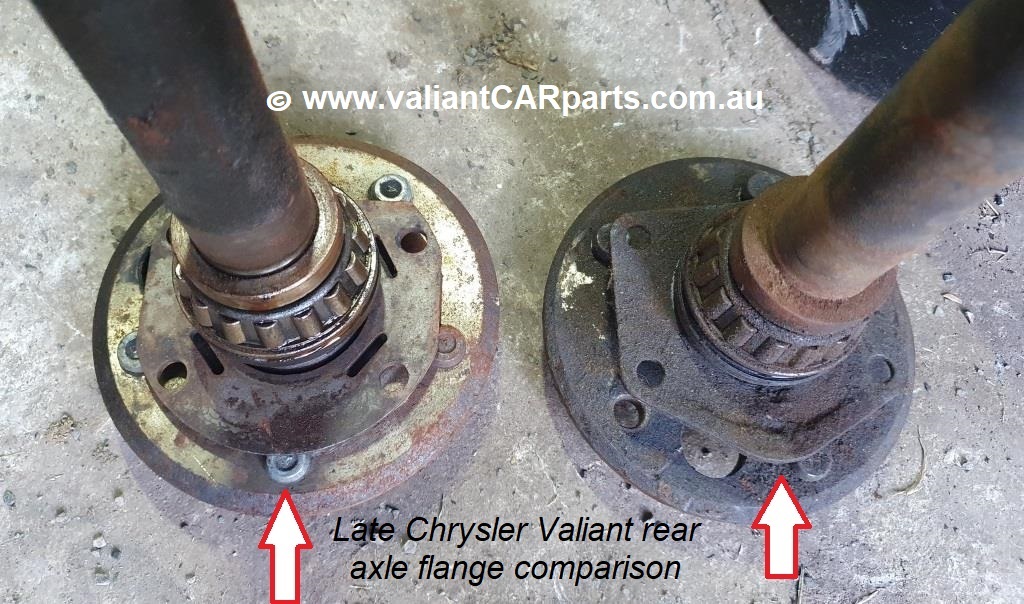 Chrysler_Valiant_Dodge_VH_VJ_VK_CL_CM_CH_CJ_CK_25_spline_rear_axle_shaft_flange_comparison