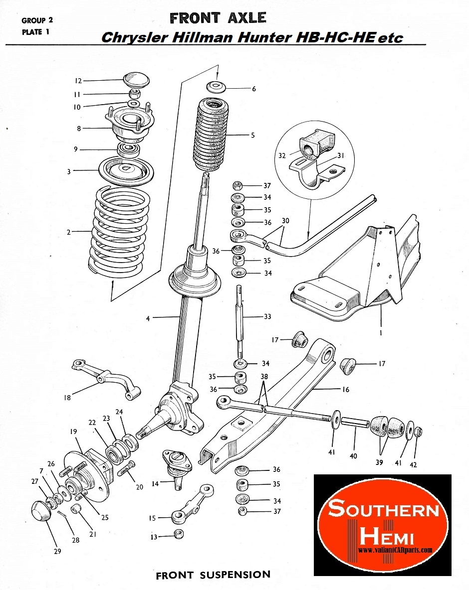 Hillman_Hunter_front_axle_Suspension_diagram