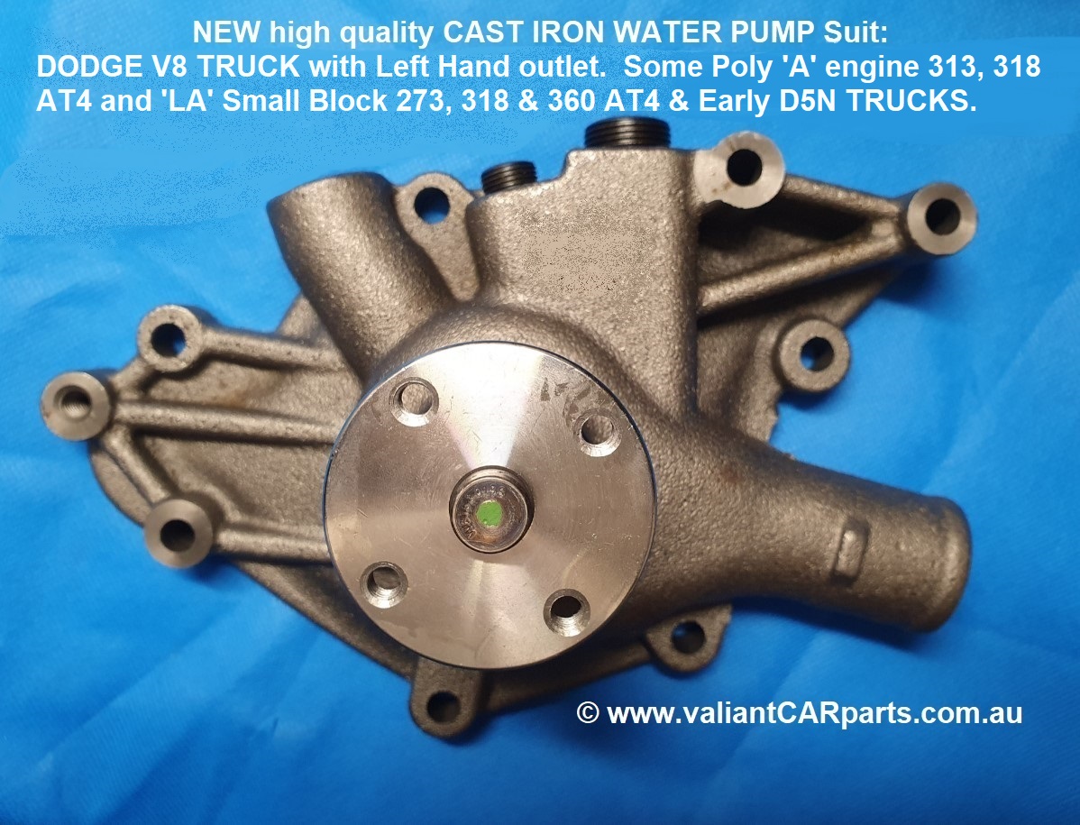 NEW_Cast_Iron_V8_Chrysler_DODGE_TRUCK_water_pump_273_318_360_AT4_D5N